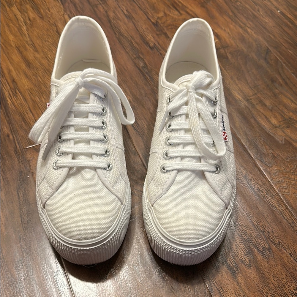 Superga White Canvas Sneakers